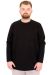 Büyük Beden Erkek Bisiklet Taka Sweatshirt İnterlok Pike U22464 Siyah