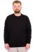 Büyük Beden Erkek Bisiklet Yaka Sweatshirt Basic U22465 Siyah