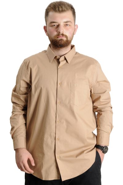 Big Size Mens Ukol Cep Lycra Poplin 20350 Brown