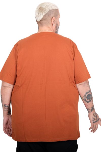 Büyük Beden Erkek Basic Bisiklet Yaka T-Shirt 20031 TARCIN