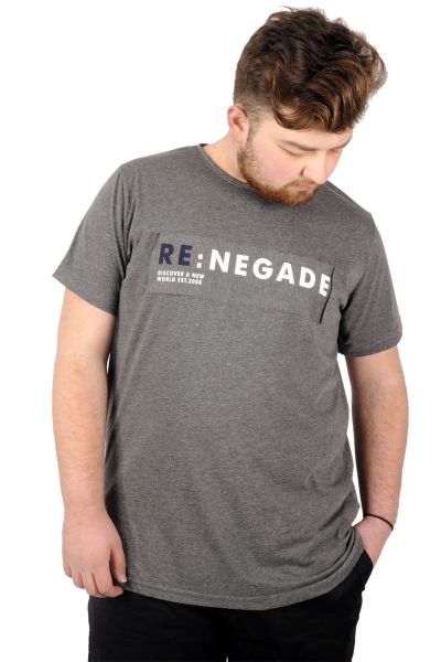Büyük Beden Tshirt B.Yaka Renegade 21150 Antramelanj