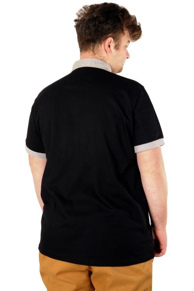 Büyük Beden T-shirt Polo Maintaining Standarts 21332 Siyah