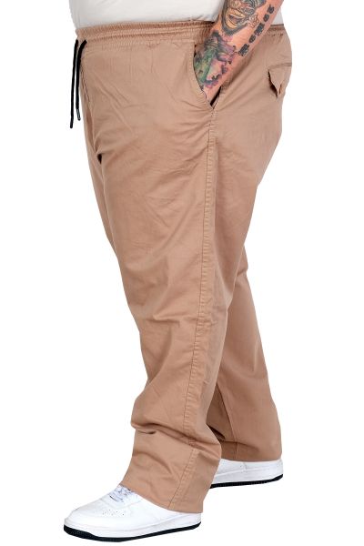 Büyük Beden Erkek Keten Jogger Pantolon Milano 21913 CAPPUCINO