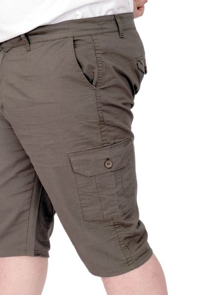 Büyük Beden Erkek Kapri Klasik 21401 Haki [product_color]