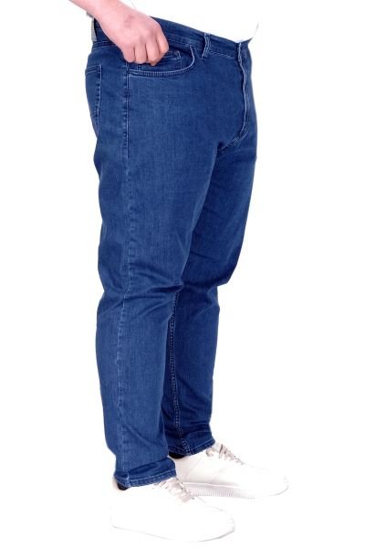 Büyük Beden Erkek Pantolon Kot Klasik 21920 Indigo