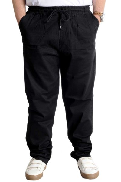 Büyük Beden Pantolon Gabardin Kargo Düz Paça Jogger Doğa 21928 Siyah [product_color]