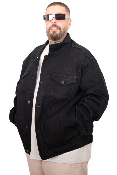 Büyük Beden Kot Mont 22800 b.black