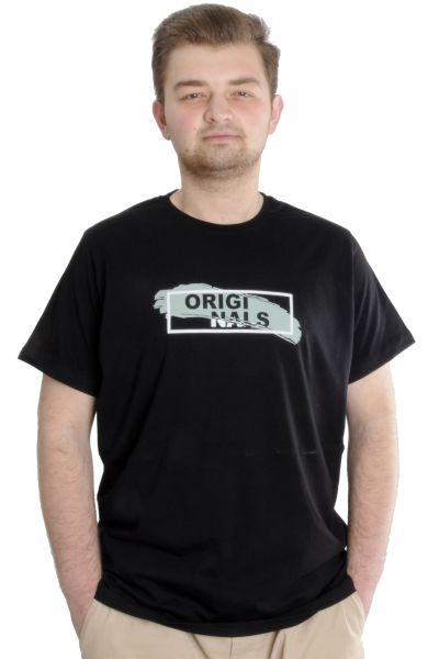 Büyük Beden Erkek T-shirt ORIGINALS 23102 Siyah