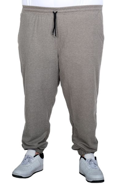 Men’s Big Size Elastic Cuff Waffle Sweatpants 23501 Khaki