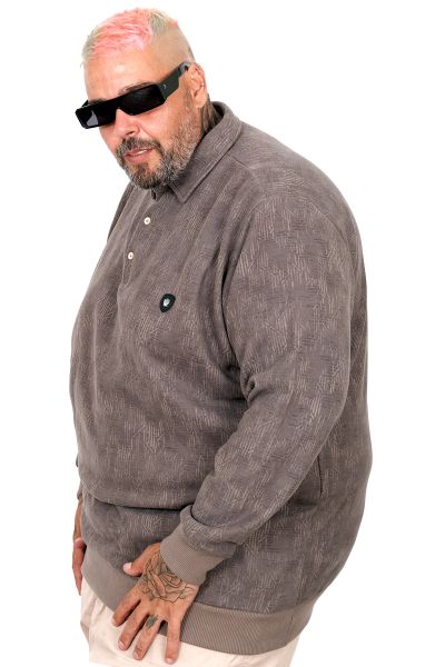 Plus Size Mens Sweatshirt 24440 LIGHT COFFEE