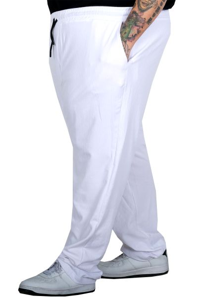 Büyük Beden Erkek Jogger Pantolon Düz Platin Jakar 24913 BEYAZ