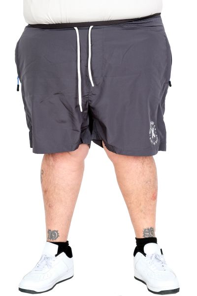 Big Size Men Miami Beach Printed Swim Shorts FOX 25401 Anthracite