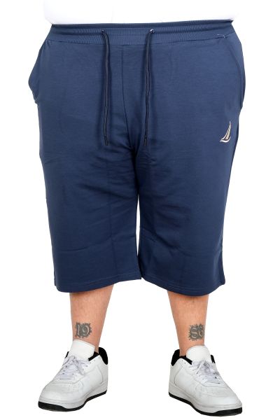 Men’s Big Size Embroidered Shorts Sail 25502 Indigo