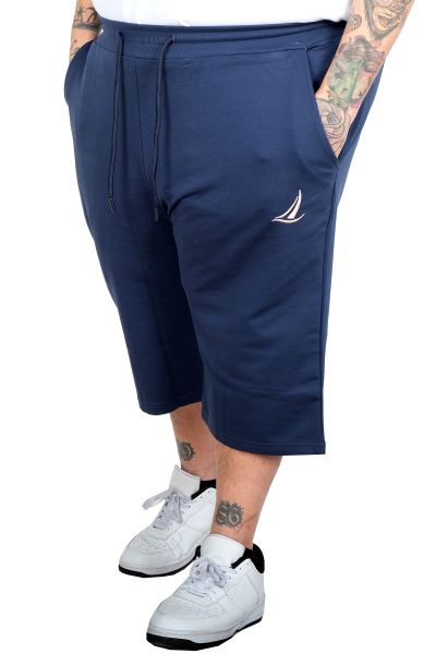 Men’s Big Size Embroidered Shorts Sail 25502 Indigo