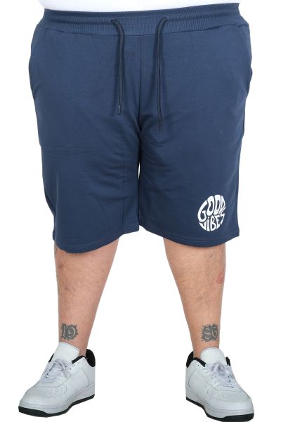 Big Size Men 2 Thread Shorts Good Vibes 25503 Indigo