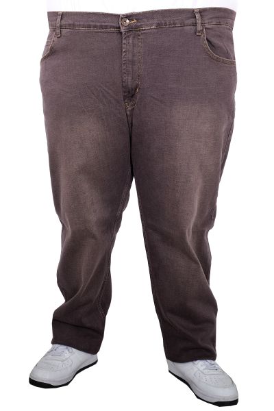 Plus Size Mens Denim Trouser 25920 COFFEE