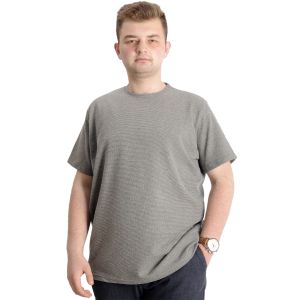 Big Size Mens T-Shirt Crew Neck WAFFLE 20033 Khaki