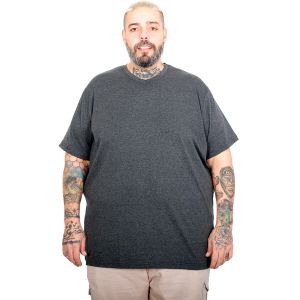 Men’s Big Size Basic V-Neck T-Shirt 20150 Anthracite