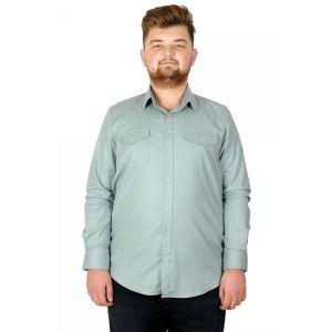 Büyük Beden Erkek Gömlek Gabardin 20360 Su Yeşili