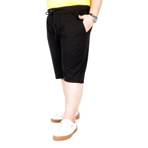 Big Size Men Capri Shorts Straight Basic 20500 Black