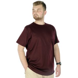 Big-Tall Men Round Collar T-Shirt Basic 20031 Burgundy