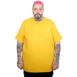 Big-Tall Men Round Collar T-Shirt with Lycra 20149 Mustard Color