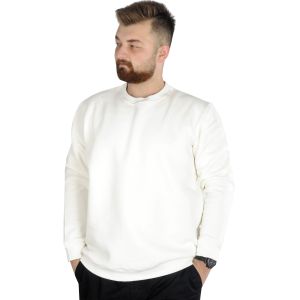 Erkek Sweatshirt Bisiklet Yaka Basic 20131 Ekru