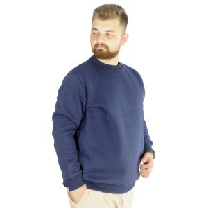 Erkek Sweatshirt Bisiklet Yaka Basic 20131 İndigo