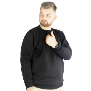 Erkek Sweatshirt Bisiklet Yaka Basic 20131 Siyah