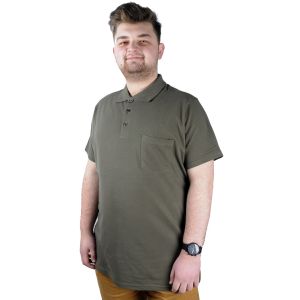 Big-Tall Mens Classic Short Sleeve Polo T-Shirts With Pocket 20550 Khaki