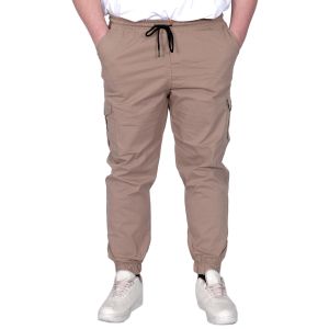 Big Size Mens Trouser Cargo Jogger 21911 Cappucino