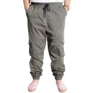 Big Size Men Linen Cargo Jogger Valencia 21911 Khaki