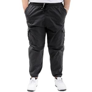 Big Size Men Linen Cargo Jogger Valencia 21911 Anthracite
