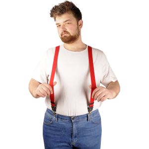 Big Size Men Suspenders 21901 Navy Blue-White