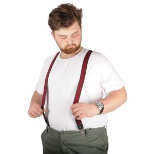 Big Size Men Suspenders 21901 Burgundy