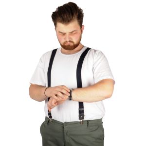 Big Size Men Suspenders 21901 Navy Blue