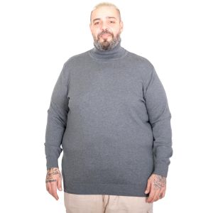 Big Size Men Turtleneck Sweater 22205 Dark Grey