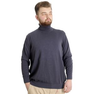 Big Size Mens knitwear Balıkçı Collar 22205 Fume