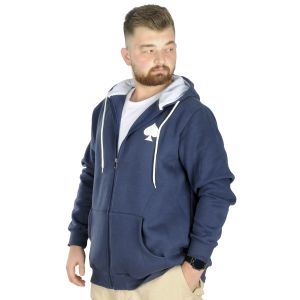 Big Tall Men s Sweat Hooded Pocket Zippered Linexpected 21521 Black