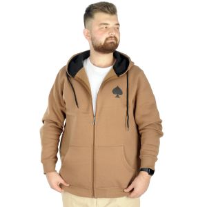 Big Tall Men s Sweat Hooded Pocket Zippered Linexpected 21521 Black