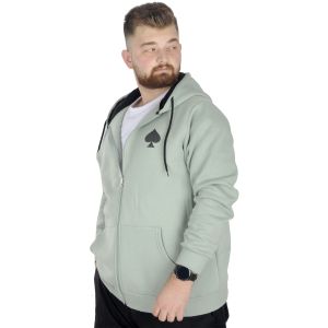 Big Tall Men s Sweat Hooded Pocket Zippered Linexpected 21521 Black