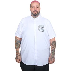 Big Size Men Gabardine Shirt One City 23307 White
