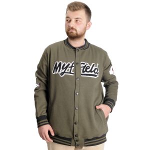 Big Size Mens College Coat My Field 23626 Khaki