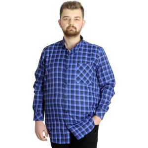 Gömlek Ekose Uzun Kollu 23300 İndigo