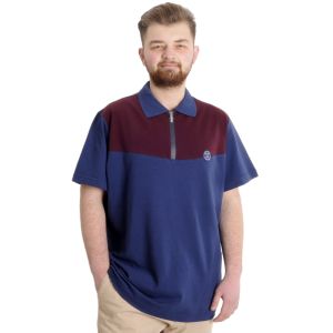 Big Size Mens T-Shirt Polo FRAGMENTED 23325 Indigo