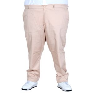 Men’s Big Size Linen Barcelona Chino Pants 25850 Beige