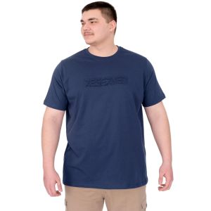 Büyük Beden Erkek T-Shirt Bisiklet Yaka Reseve U25017 Indigo