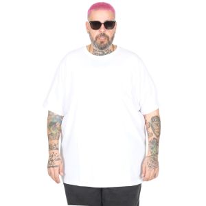 Big-Tall Men Round Collar T-Shirt Basic 20031 White