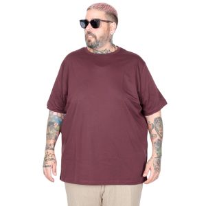 Big Size Mens Tshirt Crew Neck Basic 20031 Plum