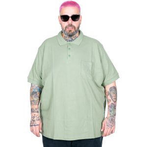 Big Size Mens T-Shirt Polo with pocket Classic 20550 Cagla